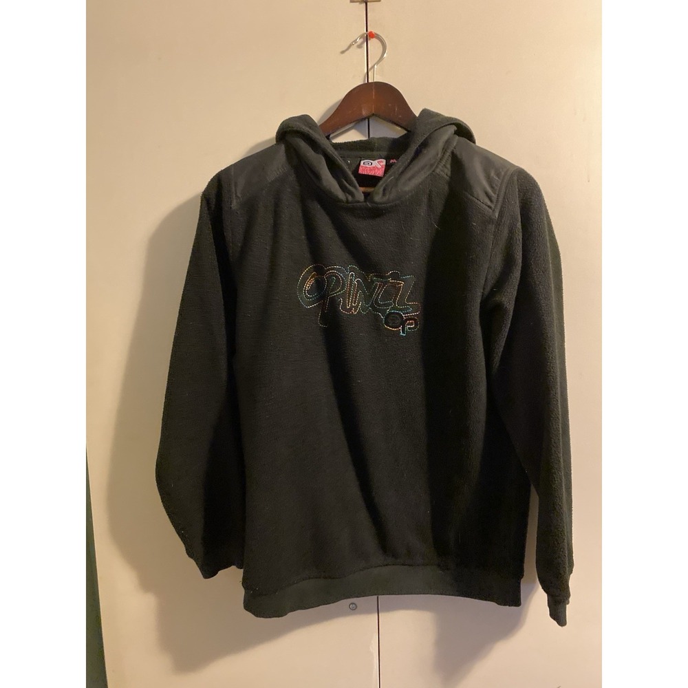 Vintage Ocean Pacific Op Initiative Fleece Hoodie Pullover Black M 2000s